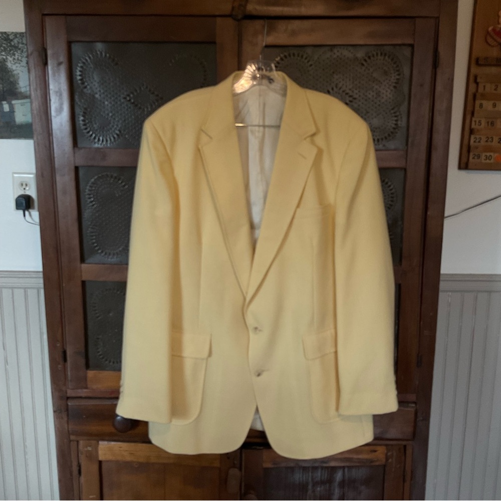 Vintage Yellow Sport Coat Jacket 46L